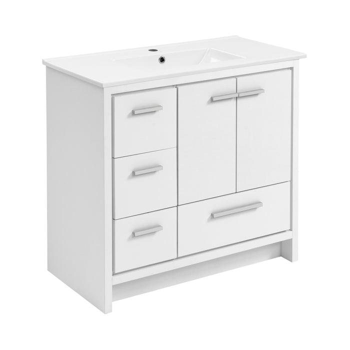 Swiss Madison Virage 36 Freestanding, Bathroom Vanity in White - SM-BV750W