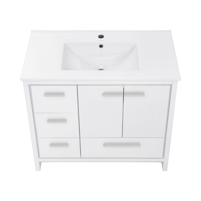 Swiss Madison Virage 36 Freestanding, Bathroom Vanity in White - SM-BV750W