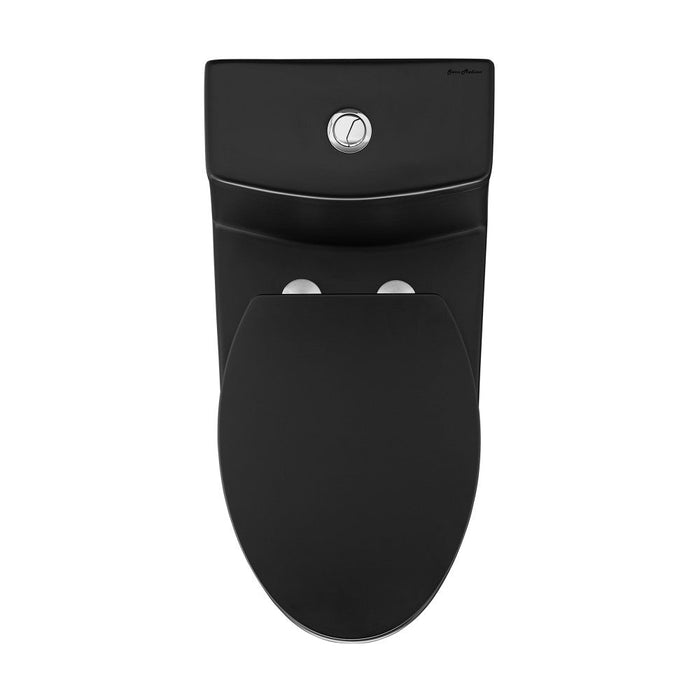 Swiss Madison Virage One-Piece Elongated Toilet Vortex Dual-Flush 1.1/1.6 gpf, Matte Black - SM-1T118MB