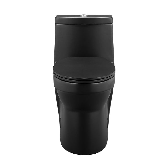 Swiss Madison Virage One-Piece Elongated Toilet Vortex Dual-Flush 1.1/1.6 gpf, Matte Black - SM-1T118MB