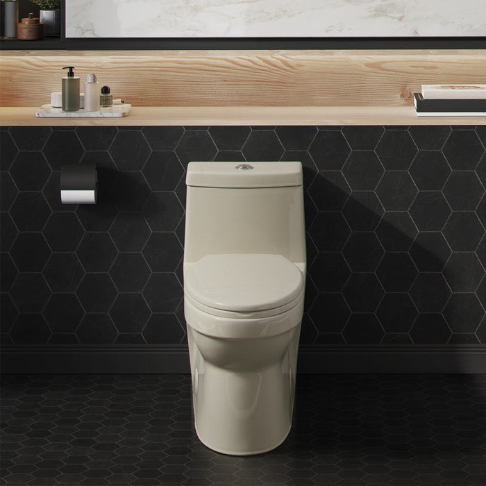 Swiss Madison Virage One Piece Elongated Dual Flush Toilet 1.1/1.6 gpf in Bisque - SM-1T118BQ