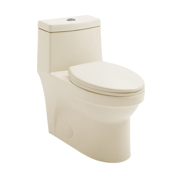 Swiss Madison Virage One Piece Elongated Dual Flush Toilet 1.1/1.6 gpf in Bisque - SM-1T118BQ