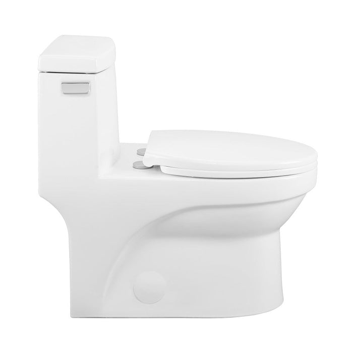 Swiss Madison Virage One-Piece Elongated Left Side Flush Handle Toilet 1.28 gpf - SM-1T123