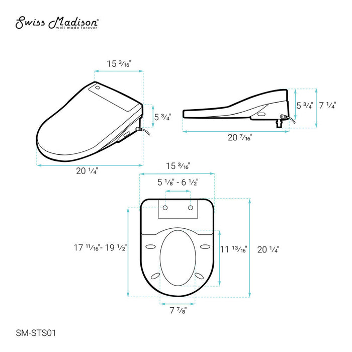 Swiss Madison Vivante Smart Toilet Seat Bidet - SM-STS01