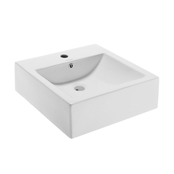 Swiss Madison Voltaire 18 Square Ceramic Wall Mount Sink - SM-VS276