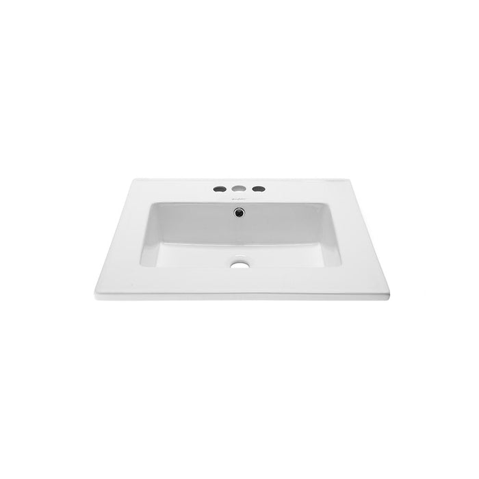 Swiss Madison Voltaire 25 Vanity Top Sink with 3 Centerset Faucet Holes - SM-VT327-3