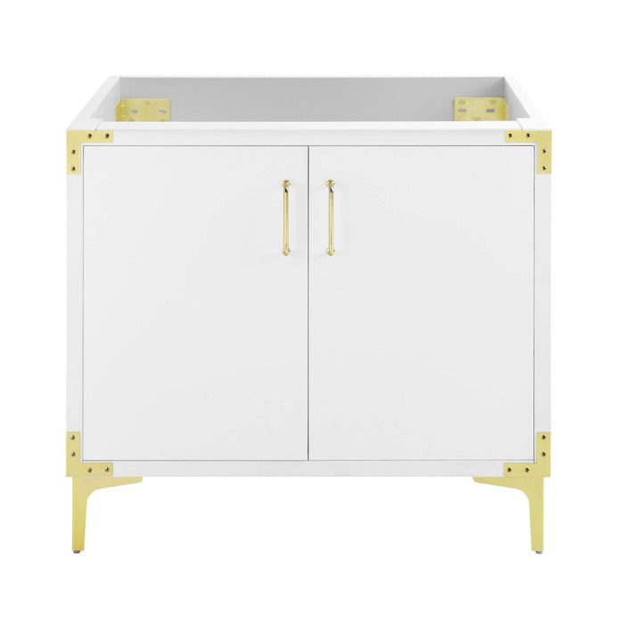 Swiss Madison Voltaire 36" Single, Bathroom Vanity in White with Gold Hardware - Cabinet Only - SM-BV320-C