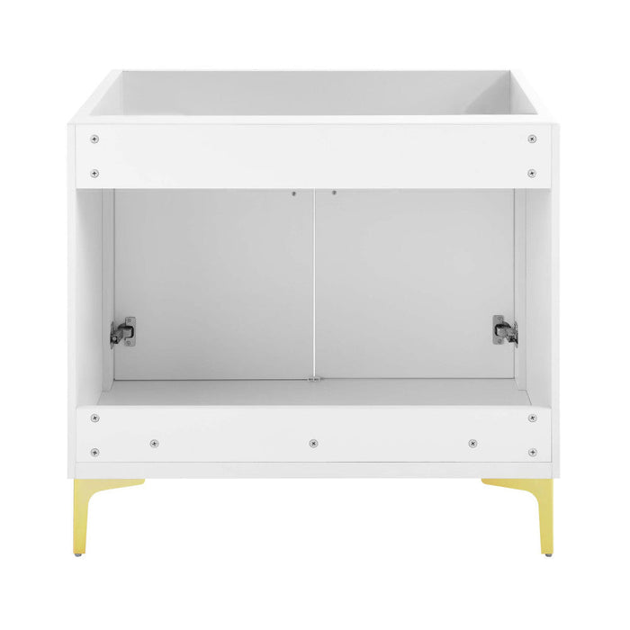 Swiss Madison Voltaire 36" Single, Bathroom Vanity in White with Gold Hardware - Cabinet Only - SM-BV320-C