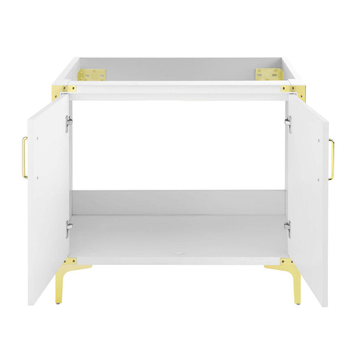 Swiss Madison Voltaire 36" Single, Bathroom Vanity in White with Gold Hardware - Cabinet Only - SM-BV320-C