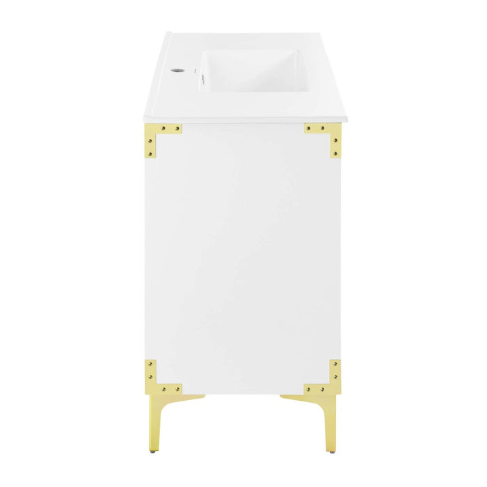 Swiss Madison Voltaire 36" Single, Bathroom Vanity in White with Gold Hardware - SM-BV320