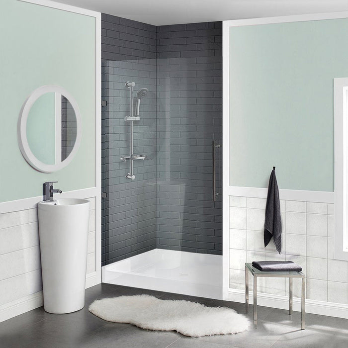 Swiss Madison Voltaire 42" x 36" Acrylic White, Single-Threshold, Center Drain, Shower Base - SM-SB522