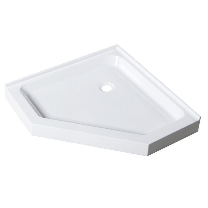 Swiss Madison Voltaire 42" x 42" Acrylic White, Single-Threshold, Center Drain, Neo-angle Shower Base - SM-SB534