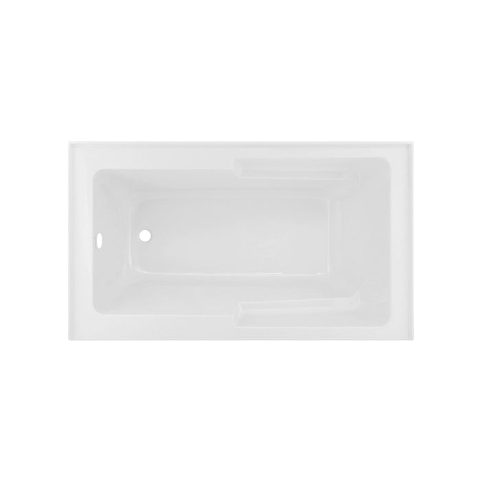 Swiss Madison Voltaire 48" x 30" Left-Hand Drain Alcove Integrated Armrest Bathtub with Apron - SM-AB596