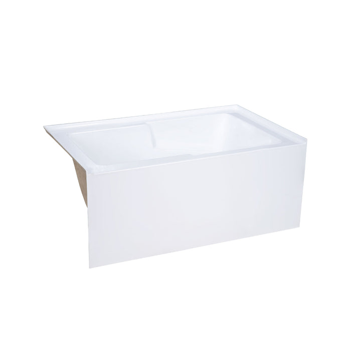 Swiss Madison Voltaire 48" x 30" Left-Hand Drain Alcove Integrated Armrest Bathtub with Apron - SM-AB596