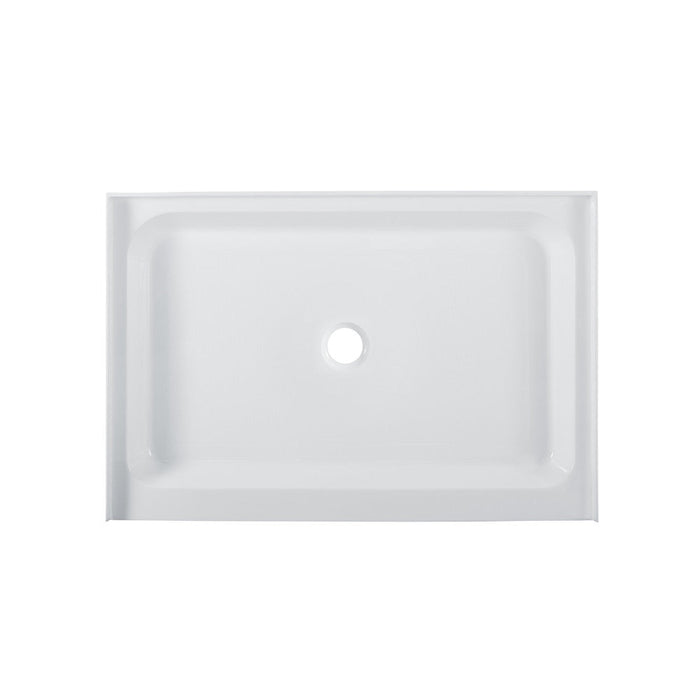 Swiss Madison Voltaire 48" x 32" Acrylic White, Single-Threshold, Center Drain, Shower Base - SM-SB516