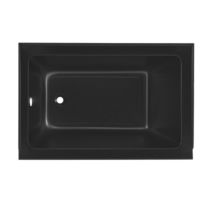 Swiss Madison Voltaire 48" x 32" Left-Hand Drain Alcove Bathtub in Matte Black - SM-DB561MB