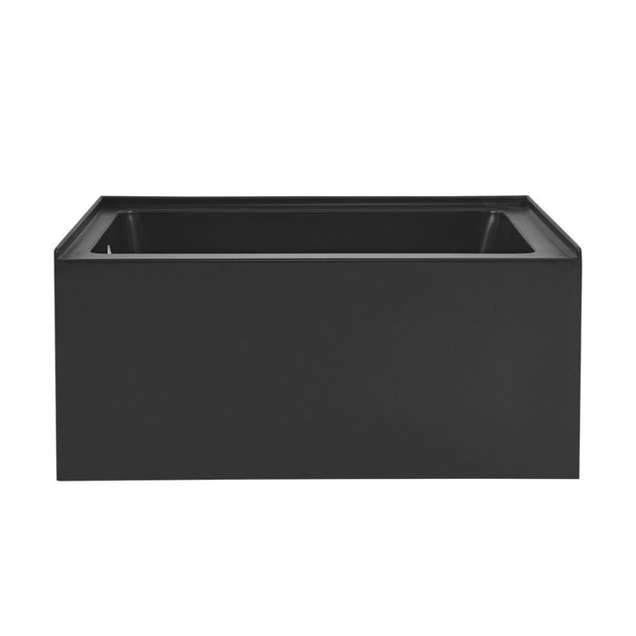 Swiss Madison Voltaire 48" x 32" Left-Hand Drain Alcove Bathtub with Apron in Matte Black - SM-AB552MB