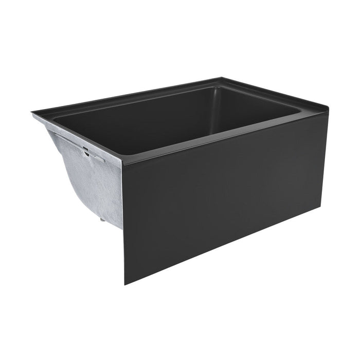 Swiss Madison Voltaire 48" x 32" Left-Hand Drain Alcove Bathtub with Apron in Matte Black - SM-AB552MB