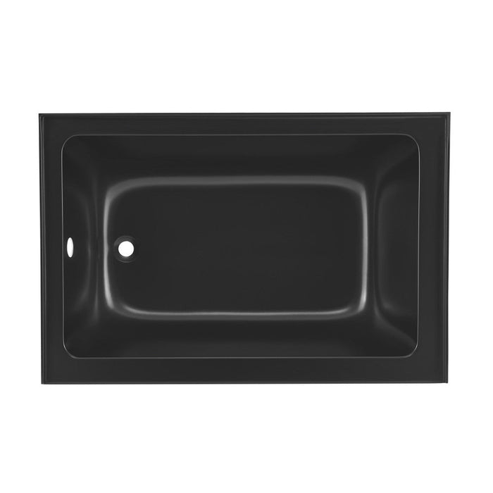 Swiss Madison Voltaire 48" x 32" Left-Hand Drain Alcove Bathtub with Apron in Matte Black - SM-AB552MB