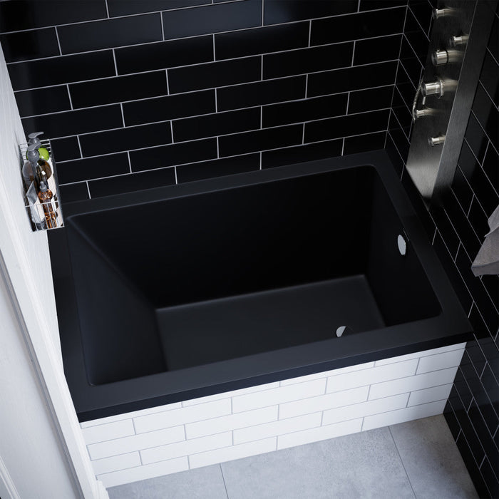 Swiss Madison Voltaire 48" x 32" Right-Hand Drain Alcove Bathtub in Matte Black - SM-DB562MB