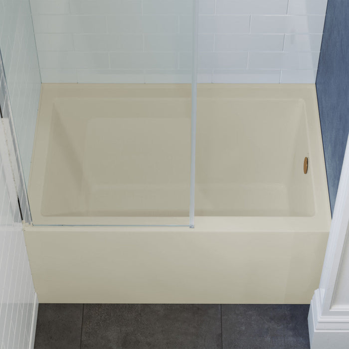 Swiss Madison Voltaire 48" x 32" Right-Hand Drain Alcove Bathtub with Apron in Bisque - SM-AB551BQ