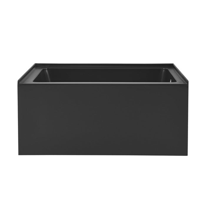 Swiss Madison Voltaire 48" x 32" Right-Hand Drain Alcove Bathtub with Apron in Matte Black - SM-AB551MB