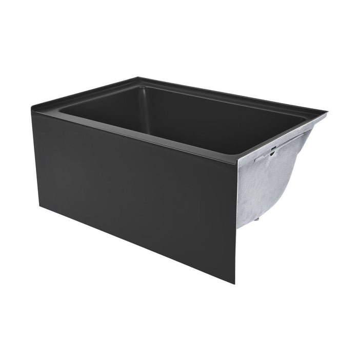 Swiss Madison Voltaire 48" x 32" Right-Hand Drain Alcove Bathtub with Apron in Matte Black - SM-AB551MB