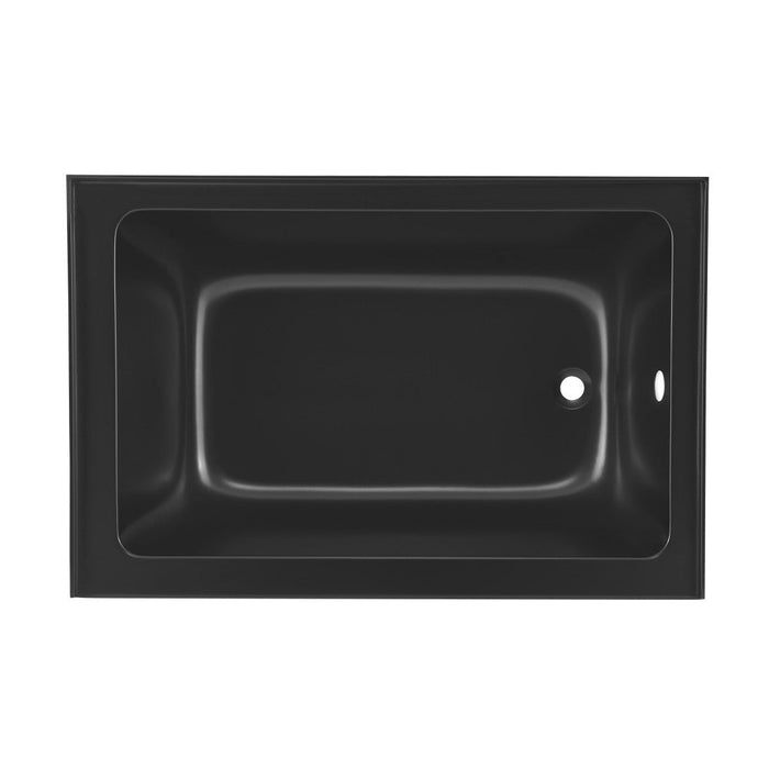 Swiss Madison Voltaire 48" x 32" Right-Hand Drain Alcove Bathtub with Apron in Matte Black - SM-AB551MB