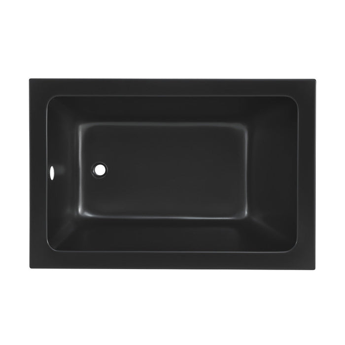 Swiss Madison Voltaire 48" x 32" Reversible Drain Drop-In Bathtub in Matte Black - SM-DB571MB