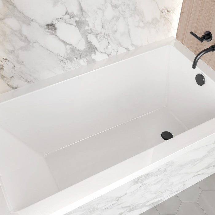 Swiss Madison Voltaire 54" x 30" Acrylic Glossy White, Alcove, Integral Right-Hand Drain, Bathtub - SM-AB563