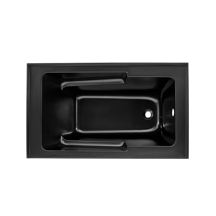 Swiss Madison Voltaire 54" x 30" Right-Hand Drain Alcove Bathtub with Apron in Matte Black - SM-AB550MB