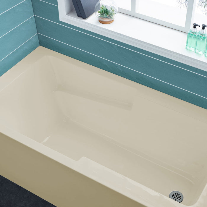 Swiss Madison Voltaire 54" x 30" Right-Hand Drain Alcove Bathtub with Apron in Bisque - SM-AB550BQ