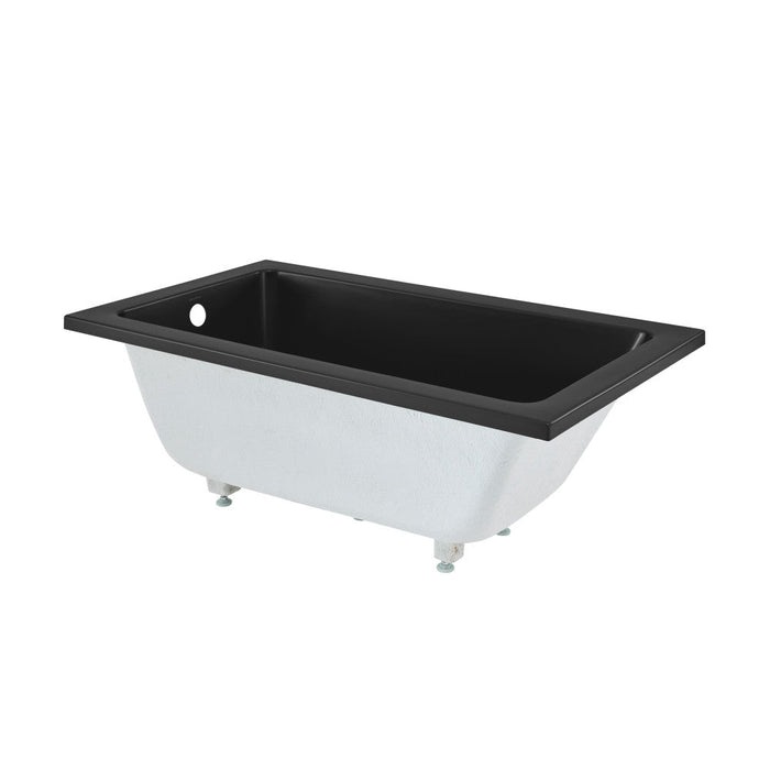 Swiss Madison Voltaire 54" x 30" Reversible Drain Drop-In Bathtub in Matte Black - SM-DB572MB