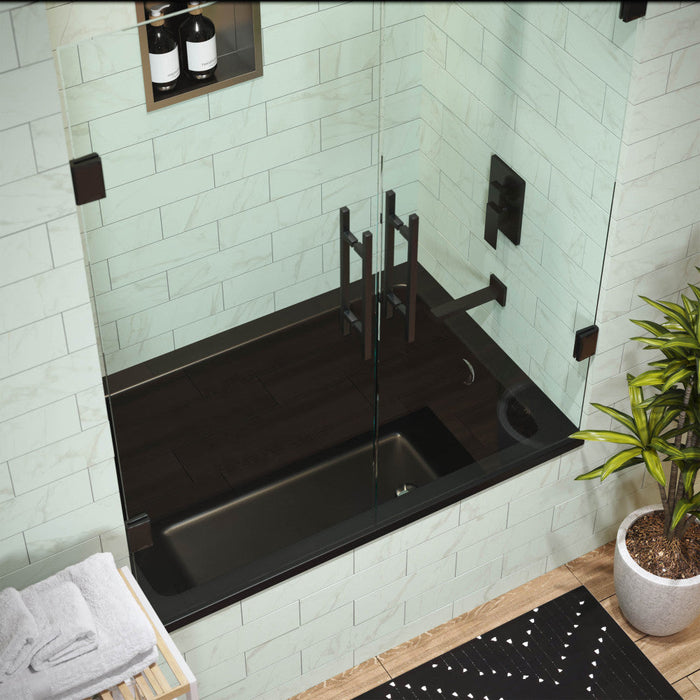 Swiss Madison Voltaire 54" x 30" Reversible Drain Drop-In Bathtub in Matte Black - SM-DB572MB