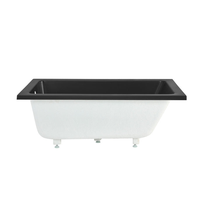 Swiss Madison Voltaire 54" x 30" Reversible Drain Drop-In Bathtub in Matte Black - SM-DB572MB