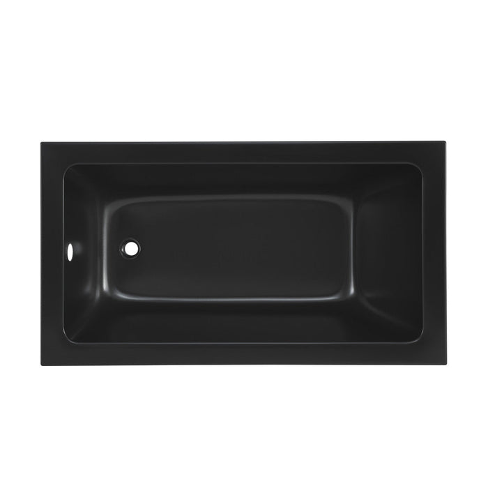 Swiss Madison Voltaire 54" x 30" Reversible Drain Drop-In Bathtub in Matte Black - SM-DB572MB