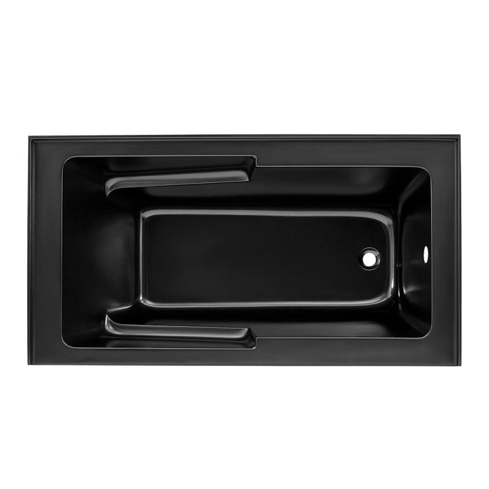 Swiss Madison Voltaire 60" x 32" Right-Hand Drain Alcove Bathtub with Apron in Matte Black - SM-AB542MB