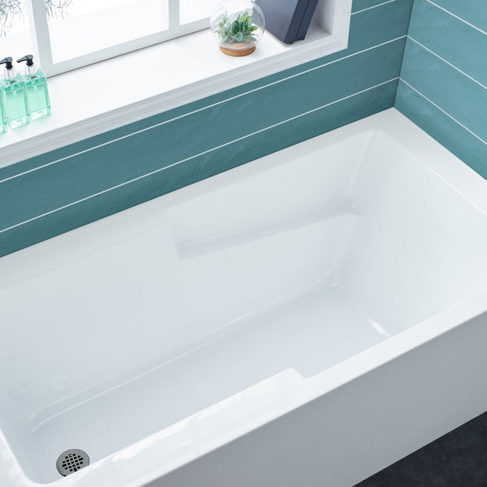 Swiss Madison Voltaire 60" x 30" Left-Hand Drain Alcove Bathtub with Apron and Armrest - SM-AB541