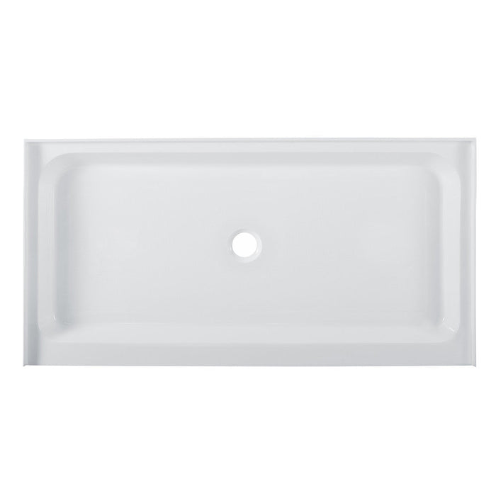 Swiss Madison Voltaire 60" x 30" Acrylic White, Single-Threshold, Center Drain, Shower Base - SM-SB518