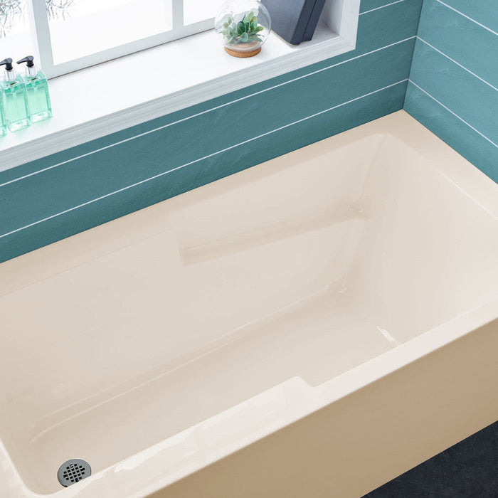 Swiss Madison Voltaire 60" x 30" Left-Hand Drain Alcove Bathtub with Apron in Bisque - SM-AB541BQ