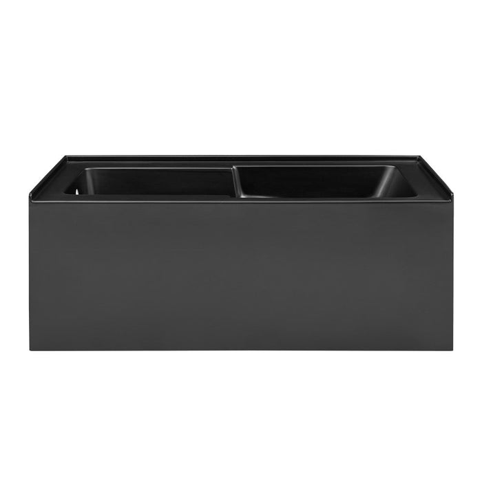 Swiss Madison Voltaire 60" x 30" Left-Hand Drain Alcove Bathtub with Apron in Matte Black - SM-AB541MB