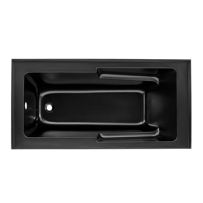 Swiss Madison Voltaire 60" x 30" Left-Hand Drain Alcove Bathtub with Apron in Matte Black - SM-AB541MB