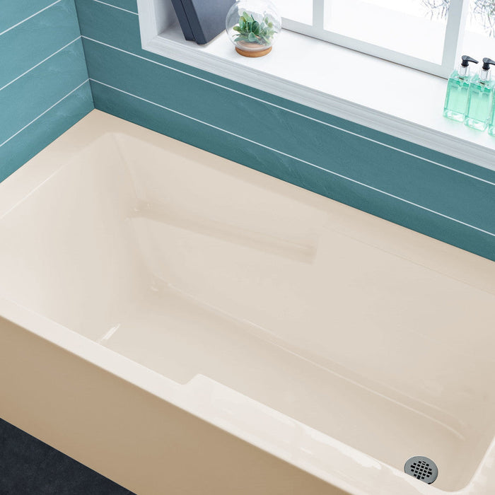 Swiss Madison Voltaire 60" x 30" Right-Hand Drain Alcove Bathtub with Apron in Bisque - SM-AB540BQ