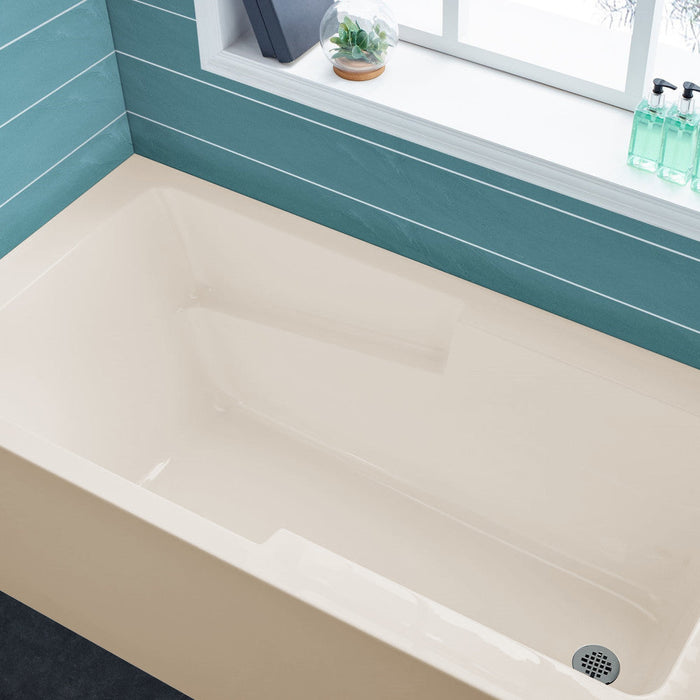 Swiss Madison Voltaire 60" x 32" Right-Hand Drain Alcove Bathtub with Apron in Bisque - SM-AB542BQ