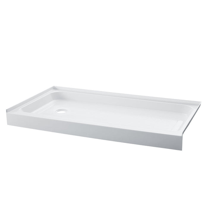 Swiss Madison Voltaire 60" x 36" Acrylic White, Single-Threshold, Left-Hand Drain, Shower Base - SM-SB513