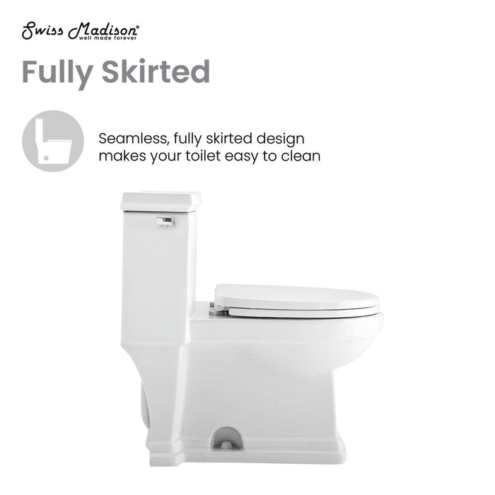 Swiss Madison Voltaire One-Piece Elongated Toilet Side Flush 1.28 gpf - SM-1T114