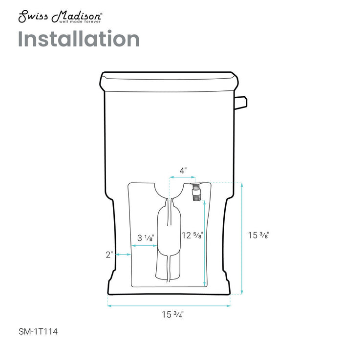 Swiss Madison Voltaire One-Piece Elongated Toilet Side Flush 1.28 gpf - SM-1T114