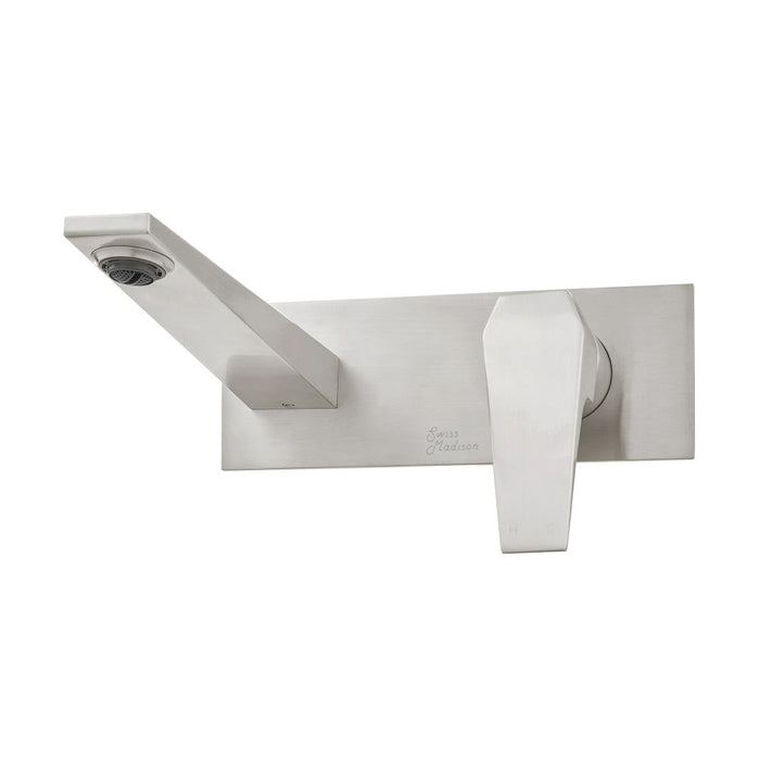 Swiss Madison Voltaire Single-Handle, Wall-Mount, Bathroom Faucet in Brushed Nickel - SM-BF42BN