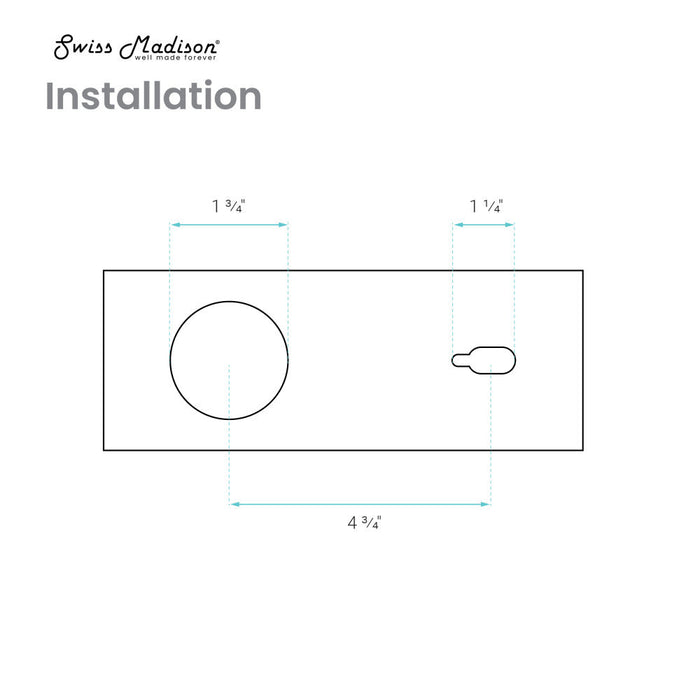 Swiss Madison Voltaire Single-Handle, Wall-Mount, Bathroom Faucet in Brushed Nickel - SM-BF42BN