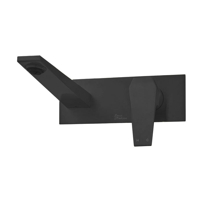 Swiss Madison Voltaire Single-Handle, Wall-Mount, Bathroom Faucet in Matte Black - SM-BF42MB